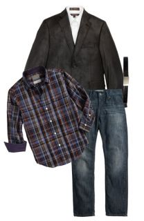 Joseph Abboud Blazer, Thomas Dean Dress Shirt & Levis® Jeans (Big Boys)