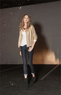 Gibson Cardigan, James Perse Tee & Paige Jeans