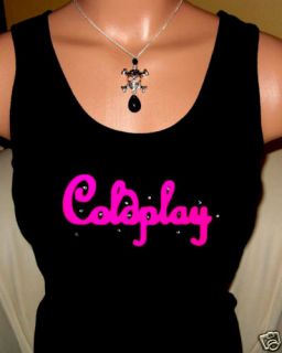Coldplay Crystal New Pink Tank Tee Shirt T