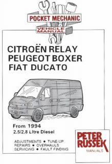 Citroen Relay, Peugeot Boxer & Fiat Ducato 2.5 & 2.8L Diesel from 94