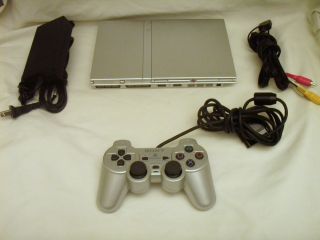 Sony PlayStation 2 Slim Silver Console NTSC SCPH 79001SS ps2