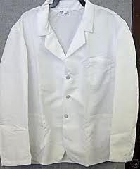 New Lapel Counter Medical Lab Coat White x Large XL