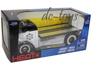Jada 1947 Ford COE Police Towing Truck 1 24 Black White