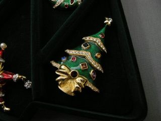  Lane RARE Jewels of Christmas 6 Pin Set with Collectors Case