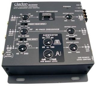 Clarion 3 Way Electronic Crossover Subwoofer Control Car Audio Stereo