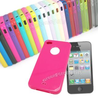  Phone Case Soft 25 Color Crystal Skin Cover for iPhone 4 4G 4S