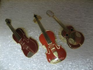  Music Lapel Pins Three in A New Gold Box Collector Pins New