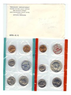 1970 Small Date Complete United States US Mint Coin Set