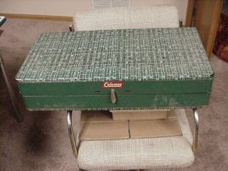 RARE Coleman Suitcase Camp Picnic Table w Chairs No Reserve
