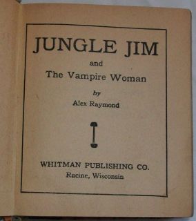 Vintage Big Little Book Alex Raymond JUNGLE JIM & THE VAMPIRE WOMAN