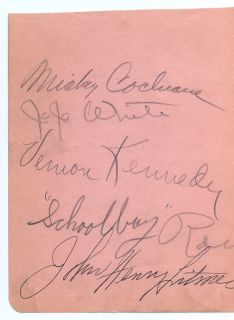Vintage Mickey Cochrane Signed Album Page Tigers