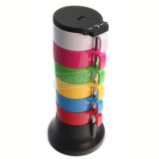  11 42 package included 1 x 6pcs colorful cascading plastic cups set