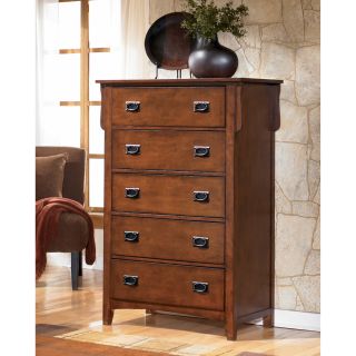 Ashley Colter Chest Dark Brown Finish Bedroom Furniture Free Shipping