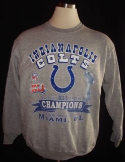 Colts Super Bowl XLI 1 Sided Crew Neck Sweatshirt XL