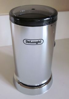 New DeLonghi Electric Coffee Herb Nut Spice Grinder Chrome Model DCG 2