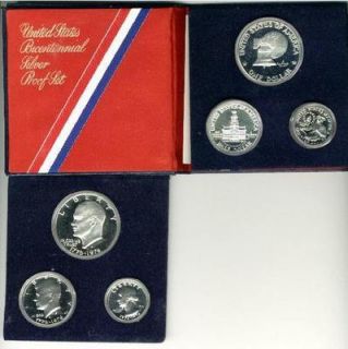 1976 US Bicentennial Silver Proof Set 40 Silver