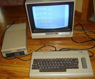 Commodore 64 Computer System Monitor Disk Drive Software Paddles