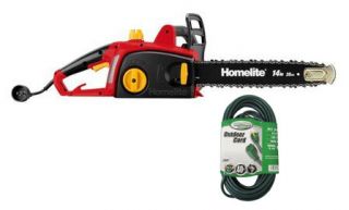   Inch 9.0 Amp Electric Chain Saw UT43100 + Coleman Cable 40 Foot Cord