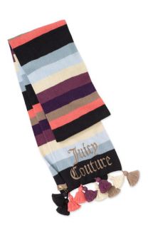 Juicy Couture Couture Stripe Tasseled Scarf
