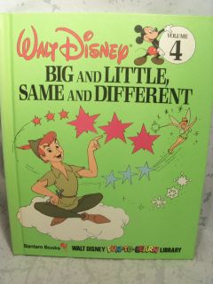 1983 Walt Disney Fun to Learn Library Volume 4 Big and Small Same and