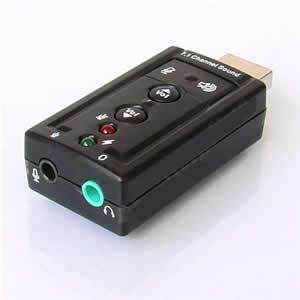 USB 7 1 CH Stereo 3D Sound Card Adapter for PC Laptop