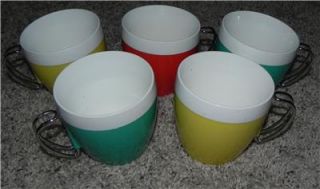 Colorful Plastic Two Tone Melmac Melamine Cups Mugs Kitchenware