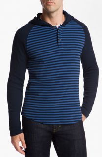 Hurley Stripe Knit Thermal Hooded Henley