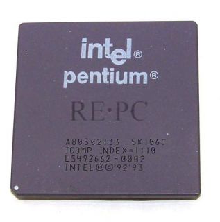 Vintage Intel Pentium 133 MHz CPU Processor Chip