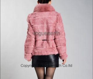 9304 new real fox collar rabbit fur 7 color coat/outwear/jacket