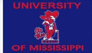 Mississippi Ole Miss Rebels Colonel Flag 3x5 Banner J