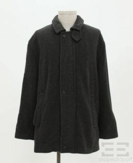 Robert Comstock Mens Charcoal Grey Wool Zip Up Jacket Size 40