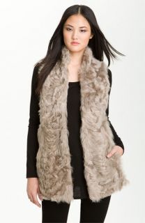 Damselle Curly Lamb Fur Vest