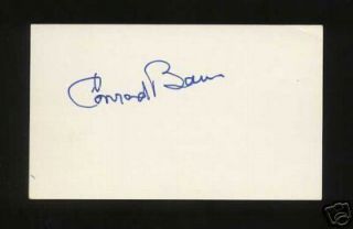 Autograph Signed Conrad Bain Card Strokes Mr Drummond