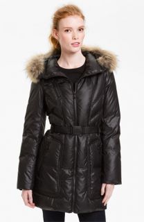 Andrew Marc Down Coat with Genuine Coyote Fur