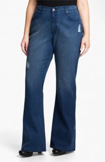 James Jeans Broken In High Rise Flare Leg Jeans (Plus)