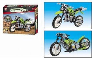  Bike Motorcycle Construction Toy and Chopper Street Bike Set