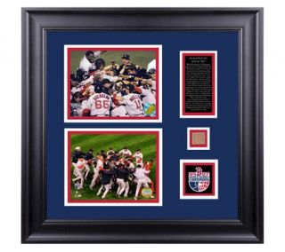 Red Sox 2004 & 2007 Champs Photos with World Series Dirt/Plate