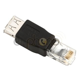 USB F to RJ45 M Adapter Router Connector Ethernet Cable