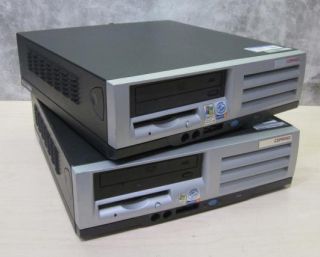 Lot of 2 Compaq Evo D510 SFF Desktop PC P4 2.53GHz 512MB 20GB