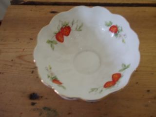 Vintage Virginia Strawberry Sugar bowl ~ Queens Fine Bone China