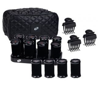 T3 Set of 12 Small or Medium Hot Rollers w/ Clips & Bag —