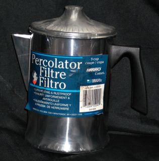 Vintage Mirro Comet Aluminum 9 Cup Percolator Coffee Pot Camping Stove