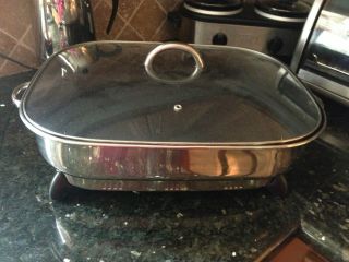  General Electric Stainless Large Electric Skillet Table Grill Cooker
