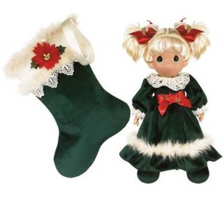 Precious Moments 2011 Little Miss Christmas 16Stocking Doll
