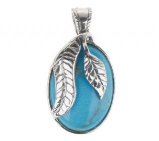 Southwestern Sterling Turquoise Feather Enhancer —