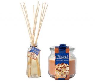 Cinnabon 15.75oz. Jar Candle and 5oz Diffuser Set by Valerie