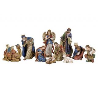 10 Piece Ornate Nativity Set by Roman —