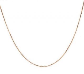 20 Polished Solid Box Chain Necklace, 14K 14K Gold, 2.0g —