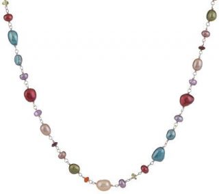 Honora Sterling Cultured Pearl Tutti Frutti 20 Necklace —