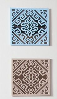 The Cocalo Couture Corlu Wall Art comes with two 12 x 12 mirrored
